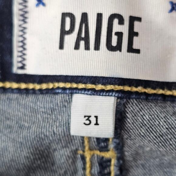 Paige Skyline Skinny 31 Women’s Stretch Denim Dark Blue Wash Designer Western - Picture 6 of 10
